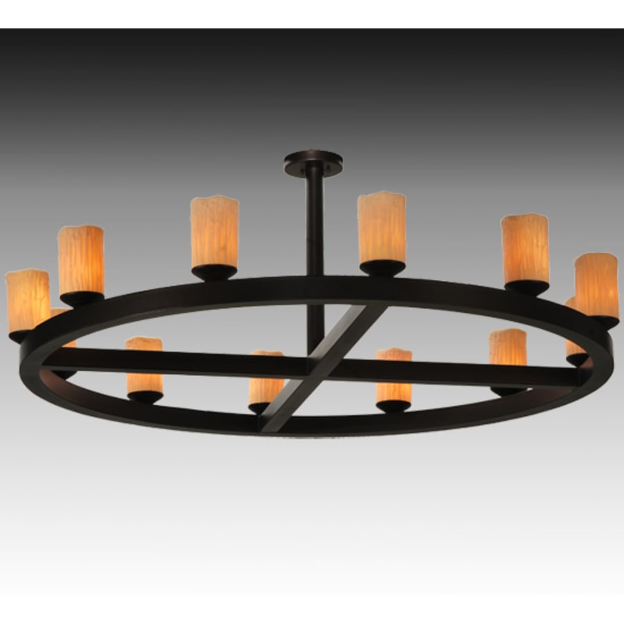 Meyda Tiffany Horizon Ring 12 Light 61" Wide Semi-Flush Ceiling Fixture