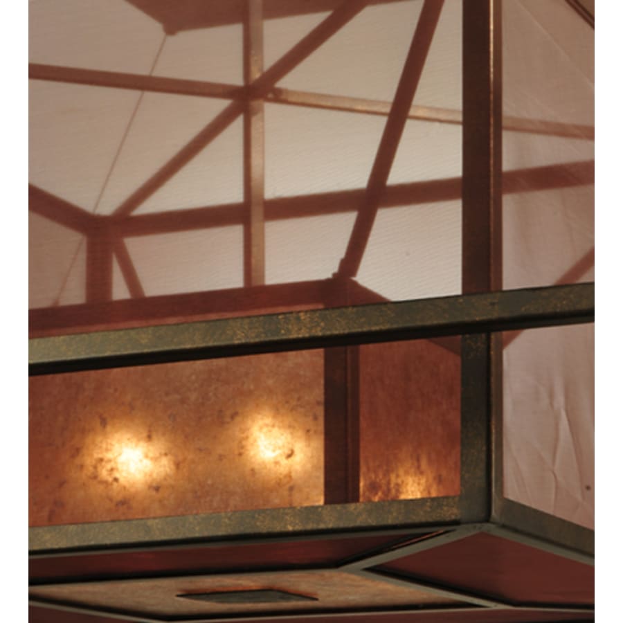 Meyda Tiffany Quadrato Umador 4 Light 51" Wide Semi-Flush Square Ceiling Fixture - Gilded Tobacco Finish
