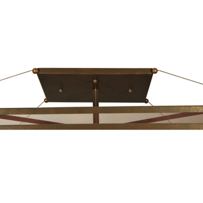 Meyda Tiffany Quadrato Umador 4 Light 51" Wide Semi-Flush Square Ceiling Fixture - Gilded Tobacco Finish