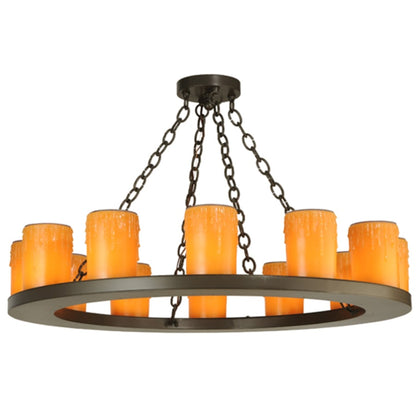 Meyda Tiffany Loxley 12 Light 36" Wide Pillar Candle Style Chandelier