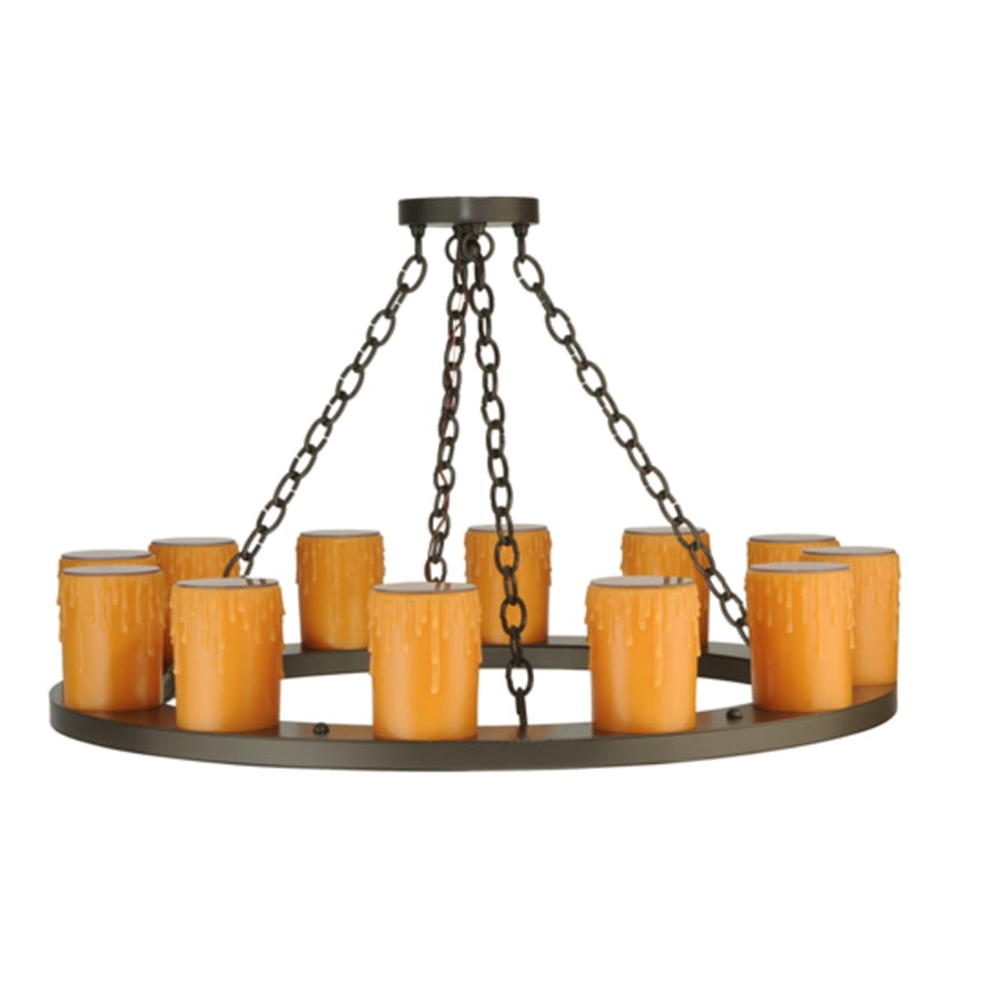 Meyda Tiffany Loxley 12 Light 36" Wide Pillar Candle Style Chandelier