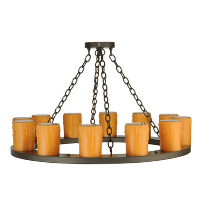 Meyda Tiffany Loxley 12 Light 36" Wide Pillar Candle Style Chandelier