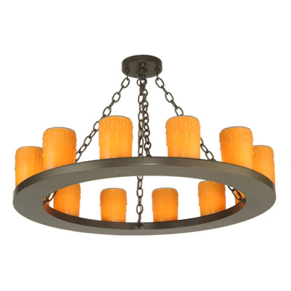 Meyda Tiffany Loxley 12 Light 36" Wide Pillar Candle Style Chandelier