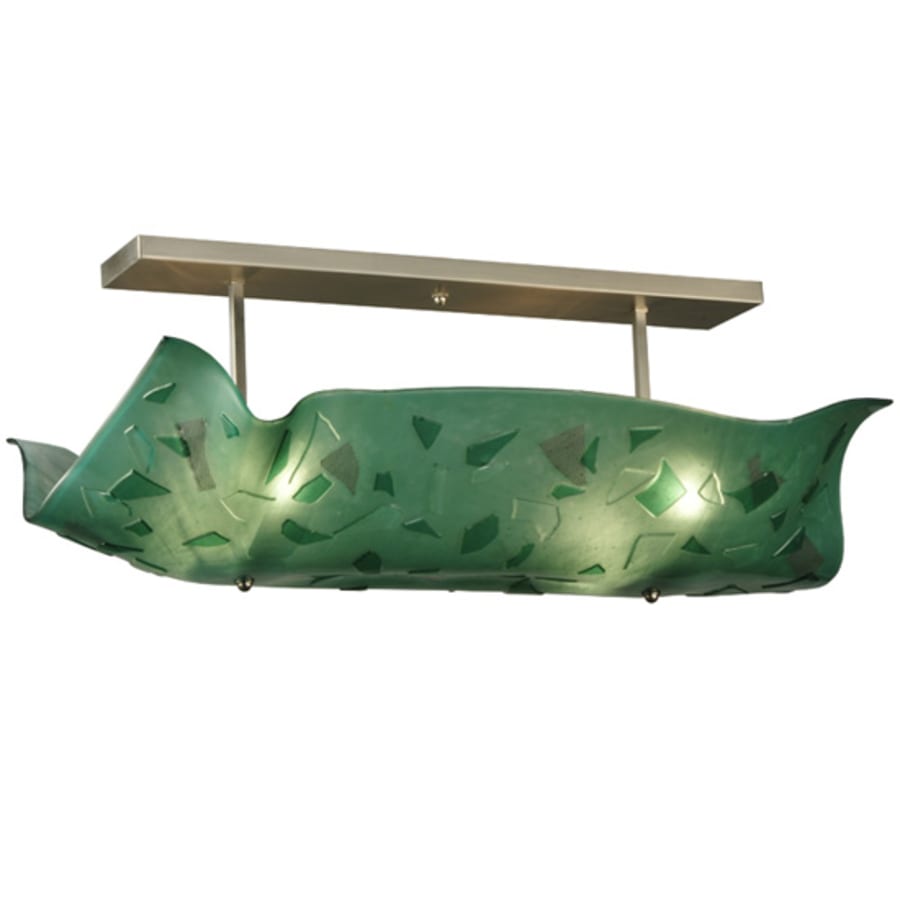 Meyda Tiffany Metro Fusion 4 Light 38" Wide Semi-Flush Linear Ceiling Fixture