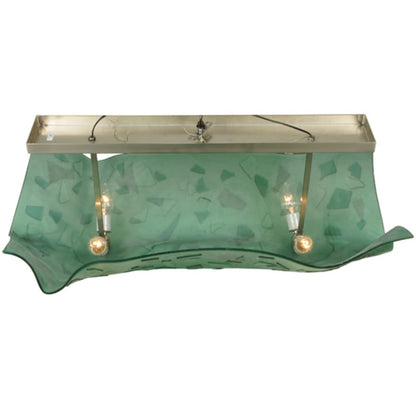 Meyda Tiffany Metro Fusion 4 Light 38" Wide Semi-Flush Linear Ceiling Fixture