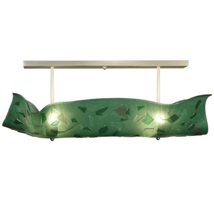 Meyda Tiffany Metro Fusion 4 Light 38" Wide Semi-Flush Linear Ceiling Fixture