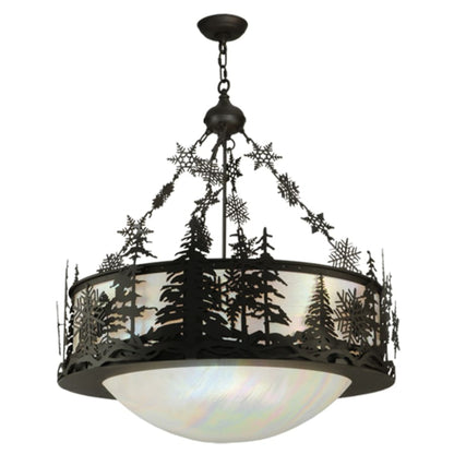 Meyda Tiffany Snowflake 3 Light 32" Wide Pendant