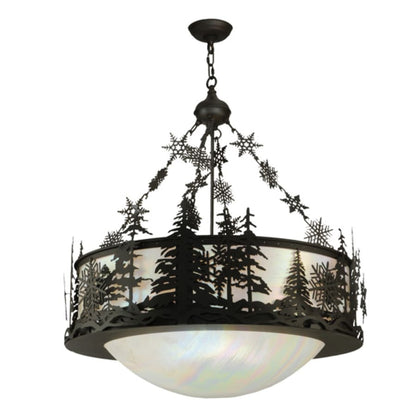 Meyda Tiffany Snowflake 3 Light 32" Wide Pendant