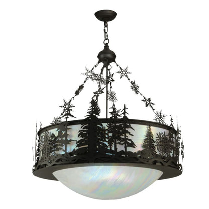 Meyda Tiffany Snowflake 3 Light 32" Wide Pendant