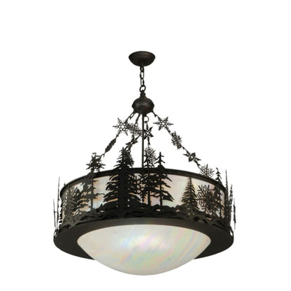 Meyda Tiffany Snowflake 3 Light 32" Wide Pendant