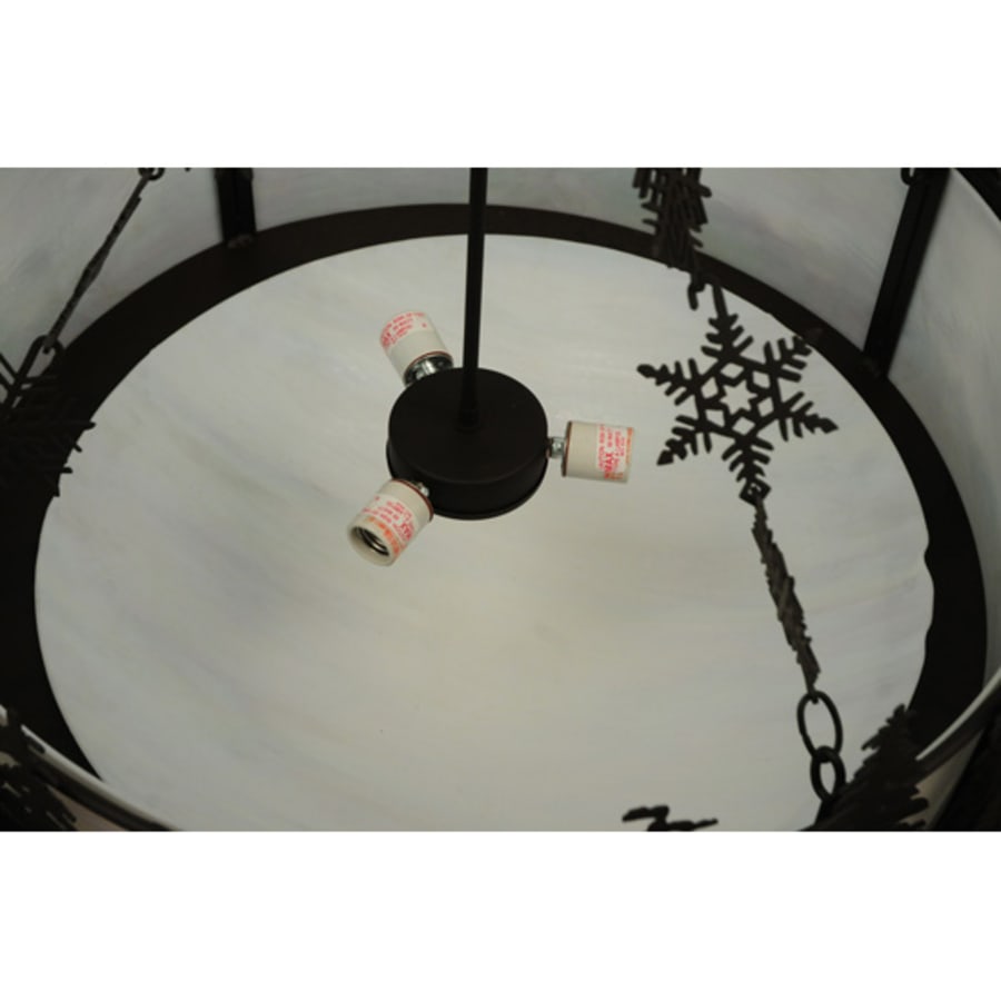 Meyda Tiffany Snowflake 3 Light 32" Wide Pendant