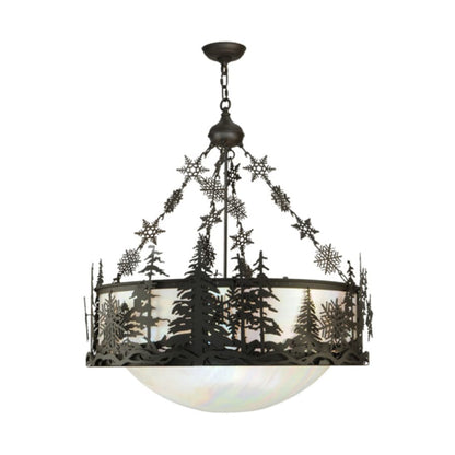 Meyda Tiffany Snowflake 3 Light 32" Wide Pendant