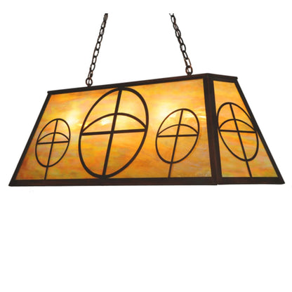 Meyda Tiffany Circle Cross 9 Light 48" Wide Linear Pendant