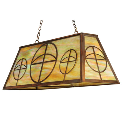 Meyda Tiffany Circle Cross 9 Light 48" Wide Linear Pendant