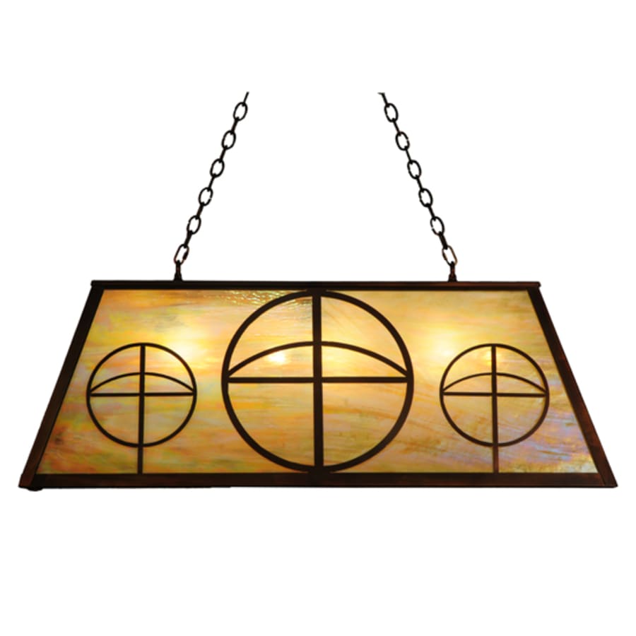 Meyda Tiffany Circle Cross 9 Light 48" Wide Linear Pendant