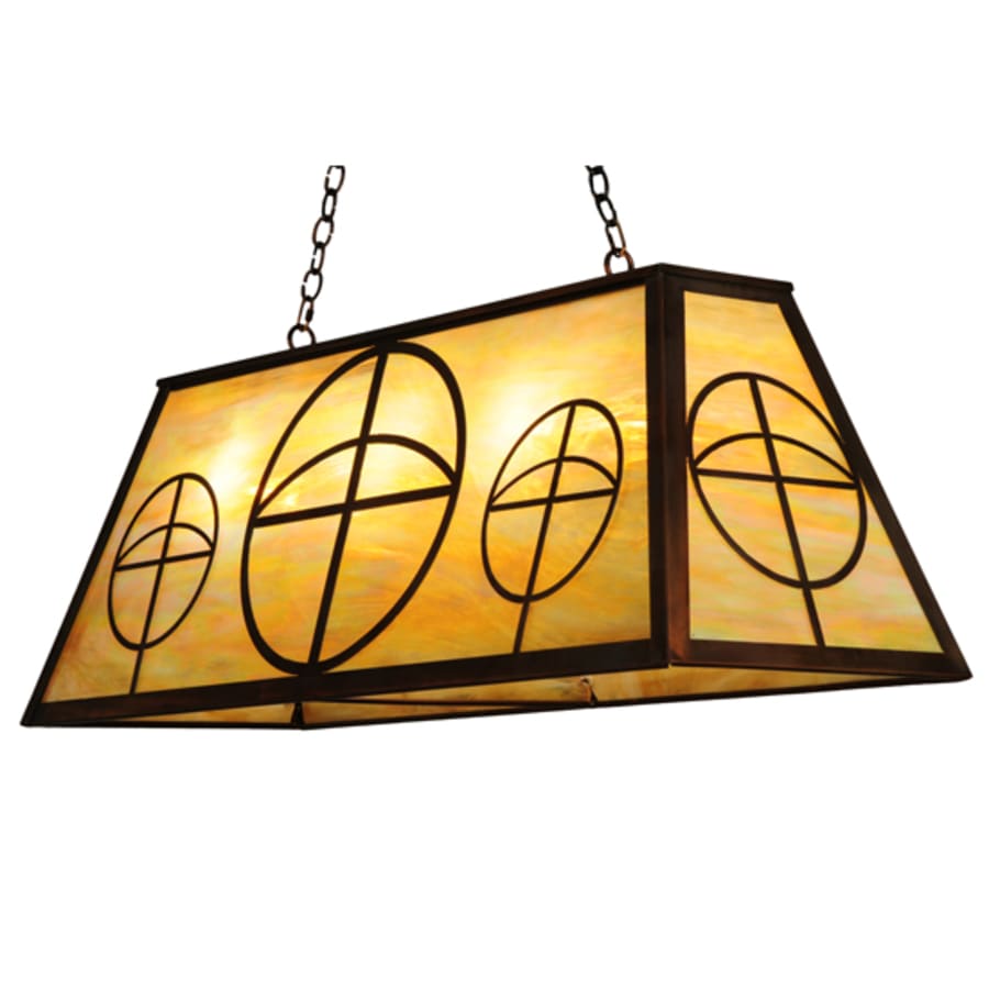 Meyda Tiffany Circle Cross 9 Light 48" Wide Linear Pendant