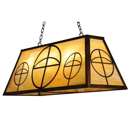 Meyda Tiffany Circle Cross 9 Light 48" Wide Linear Pendant