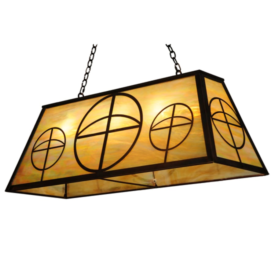 Meyda Tiffany Circle Cross 9 Light 48" Wide Linear Pendant