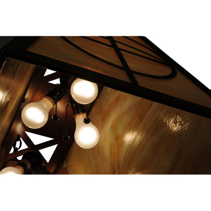 Meyda Tiffany Circle Cross 9 Light 48" Wide Linear Pendant