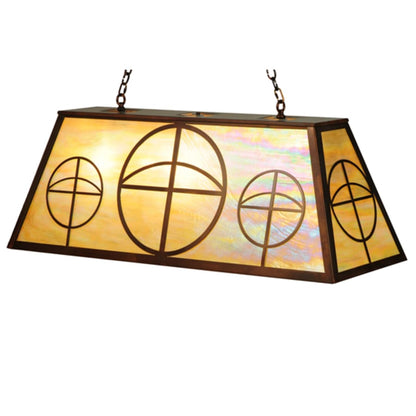 Meyda Tiffany Circle Cross 9 Light 48" Wide Linear Pendant