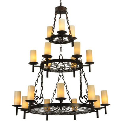 Meyda Tiffany Newcastle 18 Light 48" Wide Pillar Candle Style Chandelier