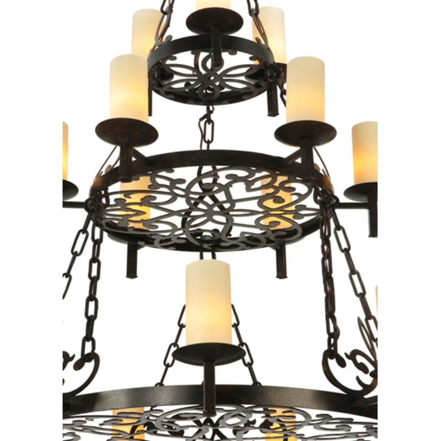 Meyda Tiffany Newcastle 18 Light 48" Wide Pillar Candle Style Chandelier