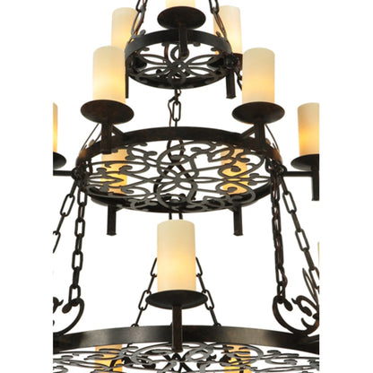 Meyda Tiffany Newcastle 18 Light 48" Wide Pillar Candle Style Chandelier