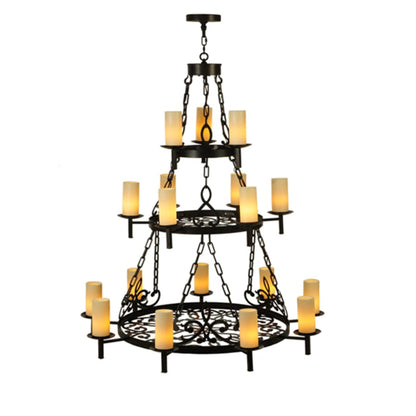 Meyda Tiffany Newcastle 18 Light 48" Wide Pillar Candle Style Chandelier