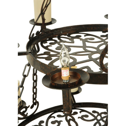 Meyda Tiffany Newcastle 18 Light 48" Wide Pillar Candle Style Chandelier