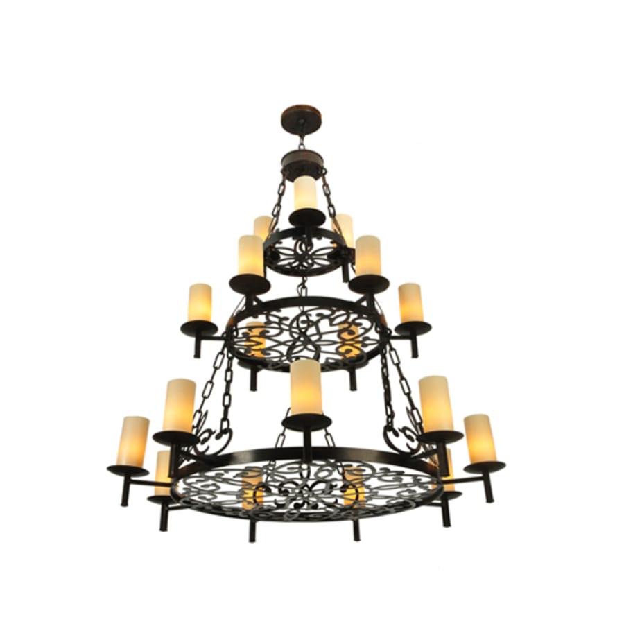 Meyda Tiffany Newcastle 18 Light 48" Wide Pillar Candle Style Chandelier