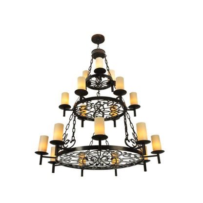 Meyda Tiffany Newcastle 18 Light 48" Wide Pillar Candle Style Chandelier