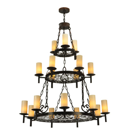 Meyda Tiffany Newcastle 18 Light 48" Wide Pillar Candle Style Chandelier