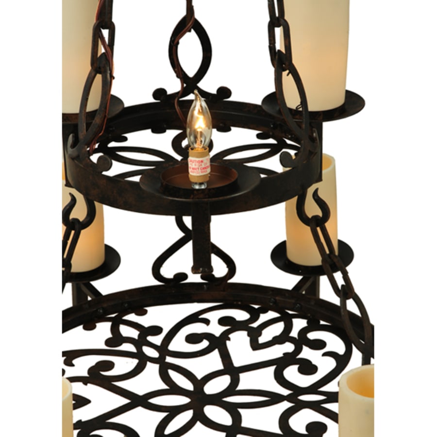 Meyda Tiffany Newcastle 9 Light 33" Wide Pillar Candle Style Chandelier