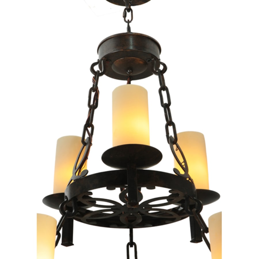 Meyda Tiffany Newcastle 9 Light 33" Wide Pillar Candle Style Chandelier