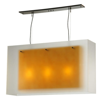 Meyda Tiffany Quadrato 3 Light 48" Wide Linear Pendant