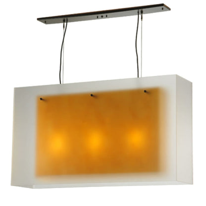 Meyda Tiffany Quadrato 3 Light 48" Wide Linear Pendant