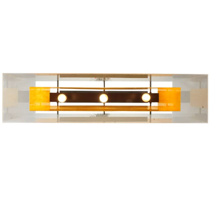 Meyda Tiffany Quadrato 3 Light 48" Wide Linear Pendant
