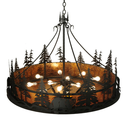 Meyda Tiffany Bear at Durk 12 Light 58" Wide Pendant