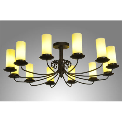 Meyda Tiffany Atria 12 Light 54" Wide Pillar Candle Style Chandelier