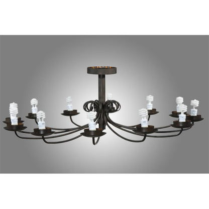 Meyda Tiffany Atria 12 Light 54" Wide Pillar Candle Style Chandelier