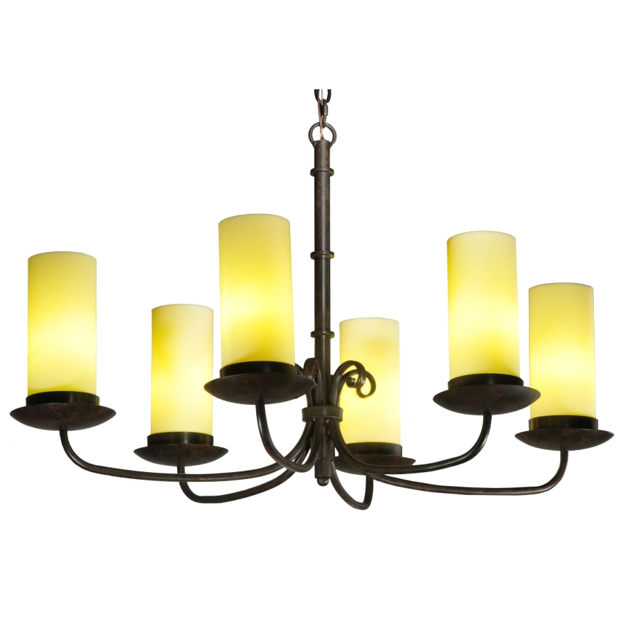 Meyda Tiffany 38" L Atria 6 Light Oblong Chandelier