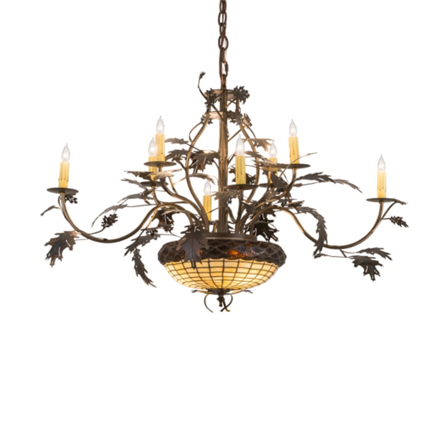 Meyda Tiffany Greenbriar Oak 11 Light 42" Wide Taper Candle Style Chandelier