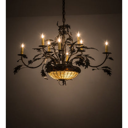 Meyda Tiffany Greenbriar Oak 11 Light 42" Wide Taper Candle Style Chandelier