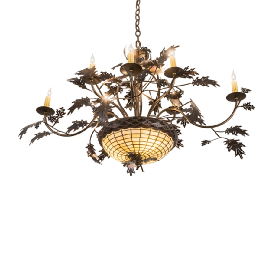 Meyda Tiffany Greenbriar Oak 11 Light 42" Wide Taper Candle Style Chandelier
