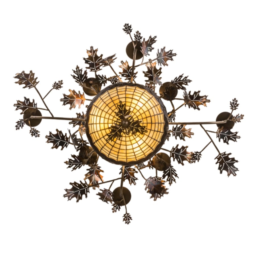 Meyda Tiffany Greenbriar Oak 11 Light 42" Wide Taper Candle Style Chandelier