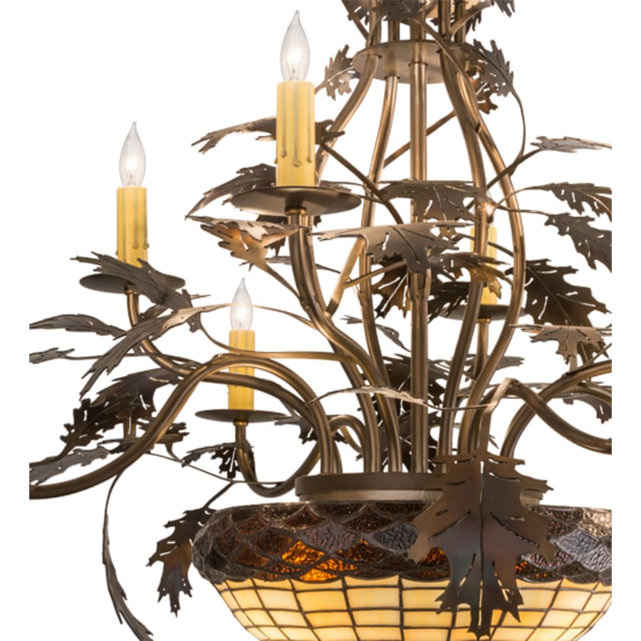 Meyda Tiffany Greenbriar Oak 11 Light 42" Wide Taper Candle Style Chandelier