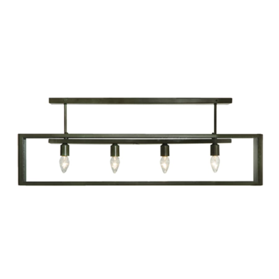 Meyda Tiffany Affinity 4 Light 47" Wide Semi-Flush Ceiling Fixture - Weathered Brass Finish