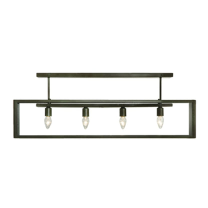 Meyda Tiffany Affinity 4 Light 47" Wide Semi-Flush Ceiling Fixture - Weathered Brass Finish