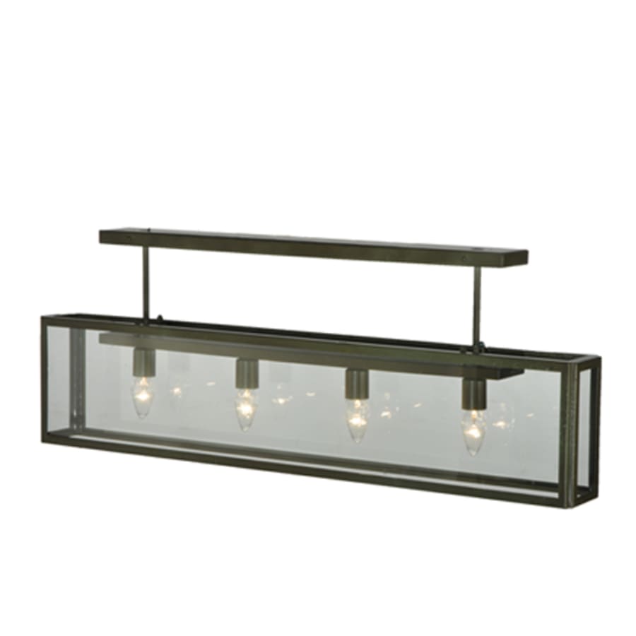 Meyda Tiffany Affinity 4 Light 47" Wide Semi-Flush Ceiling Fixture - Weathered Brass Finish