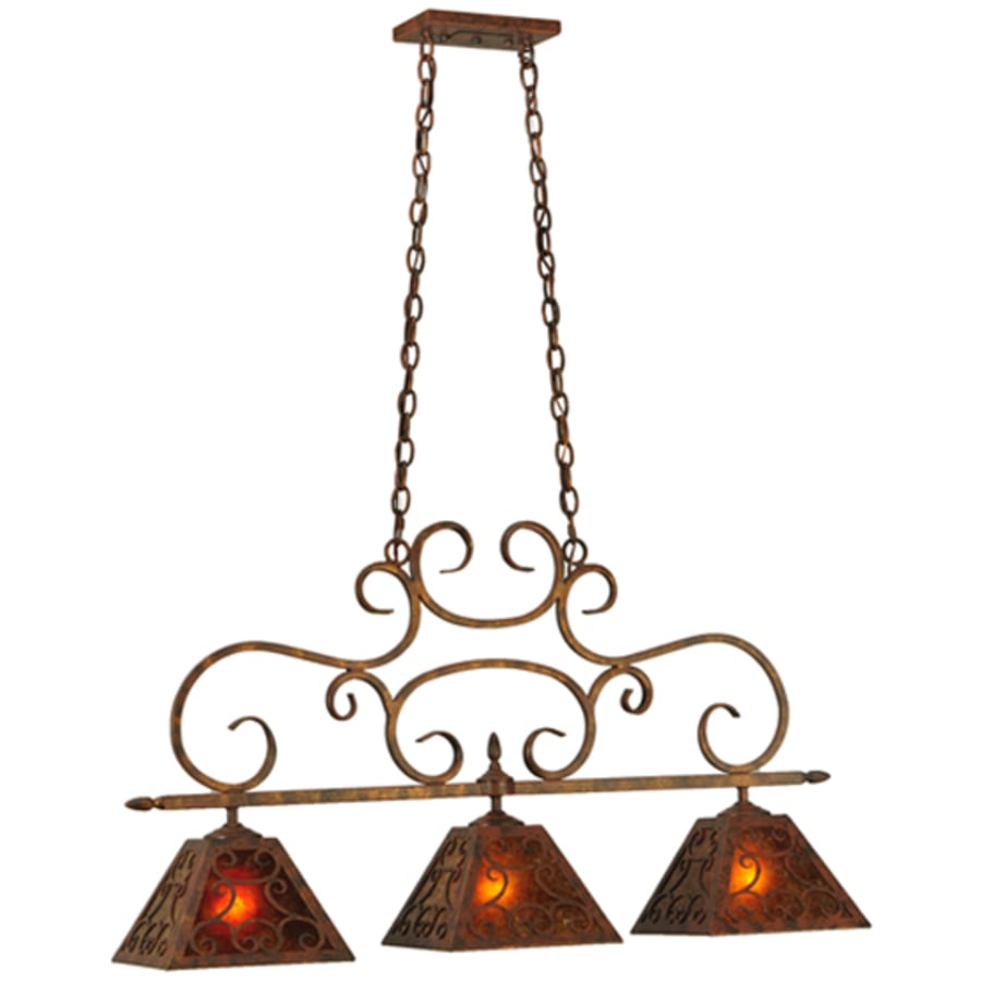 Meyda Tiffany Bandolei 3 Light 42" Wide Linear Pendant